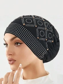 女士弹力头巾 - 弹性全包覆式癌症化疗帽，柔和灰色 - 适合日常、节日、术后佩戴 - 易于护理且佩戴稳固 - 理想的生日/母亲节礼物、宗教场合、优雅头饰、耐用结构、头部遮盖物、特殊场合睡眠帽 - 顏色 - 查看 30