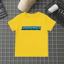Brancoala Youtuber Unisex Children's T-Shirt 100% Cotton Children's And Youth Shirt - Màu vàng - Xem 5