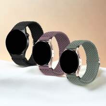 3 paquetes de correa elástica trenzada y ventilada compatible con Apple Watch Series 11 de 42 mm y 46 mm para hombres y mujeres, estilos deportivos y de ocio compatibles con Ultra de 49 mm, 45 mm, 44 mm, 46 mm, 42 mm, 41 mm, 40 mm y 38 mm, Ultra 2/Ultra, correa de nailon elástico tejido suave y casual, compatible con cierre de bucle único ajustable Series 11/10/9/8/7/6/5/4/3/2/1/SE