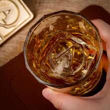 1PC Personalized Brass Ice Cube Mold Custom Letter Stamp Ice Tray - Vintage Whiskey & Cocktail Ice Maker For Home Bars, Wedding Receptions, Birthday Parties, Christmas Gifts & Special Events - Multicolor - View 3