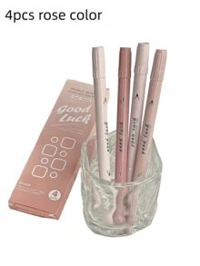 4pcs Double-Headed Fluorescent Highlighter Pens, Quick-Drying, School & Magazine Supplies, Fine Tip & Chisel Tip Cute Highlighters And Colored Markers, Back To School