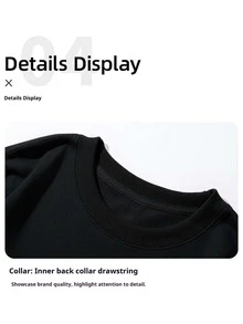 Men's "Sp5der" Spider Web Graphic Crew Neck Sweatshirt100% Cotton Terry, Sporty Style, Loose Fit, With Pocket Details, Knitted Fabric, Slight Stretch, 300g/M² - Personalized Large Picture Design On The Back, Suitable As A Gift For Halloween, Christmas And Other Festivals - 白色 - 查看 3