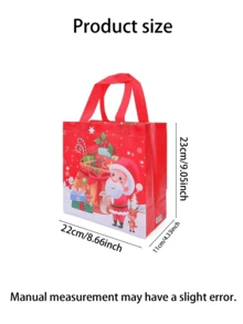 1 Stück Weihnachts-Leinwand-Geschenktasche, Weihnachts-Einkaufstasche, Tragetasche, Geschenkdekorationstasche, Weihnachtsparty-Geschenkverpackungstasche, Weihnachts-Verpackungszubehör