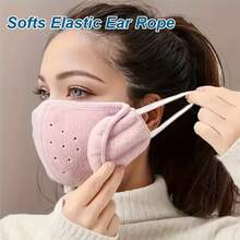 1 PC Winter Warm Mask Earmuffs, Cold-Proof Half Face Mask Ski Mask Mask - Motorcycle And Cycling Accessories, Face Mask,Double-Layer Thickening, Warm And Windproof, High Elasticity, Warm Daily Wear Mask, Protect Your Face From The Cold, Suitable For Skiing, Cycling And Other Outdoor Sports