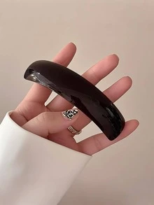 1pc/4pcs/6pcs High Quality Fashion Hair Clips, Spring Clamps, Large French Style Hair Clips For Girls, Hair Accessories, Shiny Oval Arch Hair Clips, Head Accessories - Multicolor - View 16