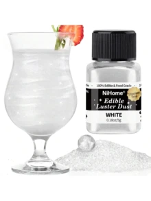 可食用闪光粉亮片珠光粉食品装饰撒粉，适用于饮料、葡萄酒、蛋糕、糖果、甜点、烘焙店、餐厅、素食 - 彩色 - 查看 11
