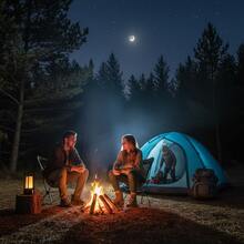 QUIGO Lantern Table Lamp Cordless, LED Night Light Portable Battery Operated Lights Rechargeable Desk Lamp 3 Colors Rechargeable Cordless Camping Bedroom Bar Wireless End Side Table Patio - 黑色 - 查看 9