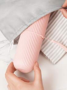 Porta Escova Dentes Canelado Tampa Banheiro Viagem Organizador Protege Escovas Pasta Higiene Candy Color