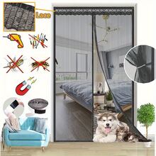 Magnetische Fliegengittertür - selbstschließend, schwer belastbar, handsfree Mesh-Abtrennung hält Insekten fern - tierfreundlich für Außentüren, Balkontüren, Schlafzimmertüren und mehr