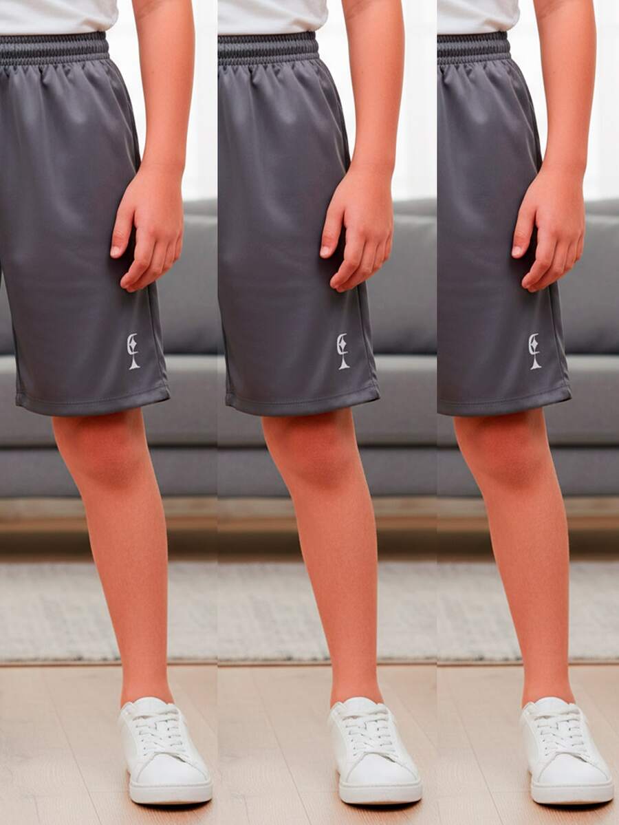Kit Of 3 Bermuda Shorts For Boys And Girls, Flannel With Side Pockets, 8 To 16 Years Old - 灰色 - 查看 1