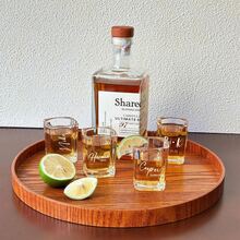 Personalized Mini Whiskey Glass, Groomsman Custom Gift, Laser Engraved Glass Cup, Wedding Party Whiskey Glass, Wedding Favor, Groomsman Gift, Personalized Mini Whiskey Glass, Engraved Groomsman Design, Groom Beer Mug, Wedding Party Engraved Glass, Groomsman Engraved Beer Mug - Transparent - View 5