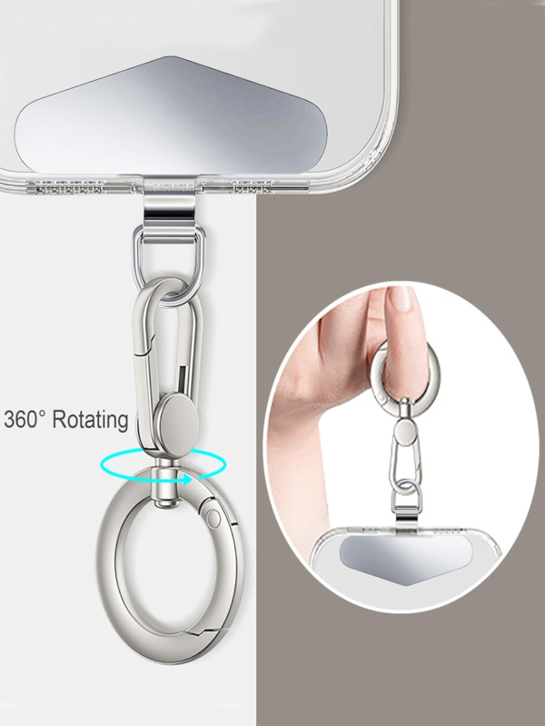 Metall Handy Schlaufe, universelle Handy Schlüsselband Halterung mit 360 Grad Drehring