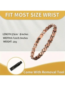 1 套磁性红古铜色手链制作工具，金鱼形，带可拆卸磁性底座，适合作为节日或特殊场合送给家人或朋友的礼物，圣诞节惊喜 - 磁銅女款 - 查看 2