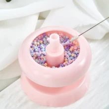 KLONKEE Herramienta manual giratoria para rellenar cuentas, para hacer joyas con cuentas, tazón giratorio para cuentas, herramienta accesoria DIY, para hacer cadenas, pulseras y collares [Albaricoque] - Multicolor - Ver 3