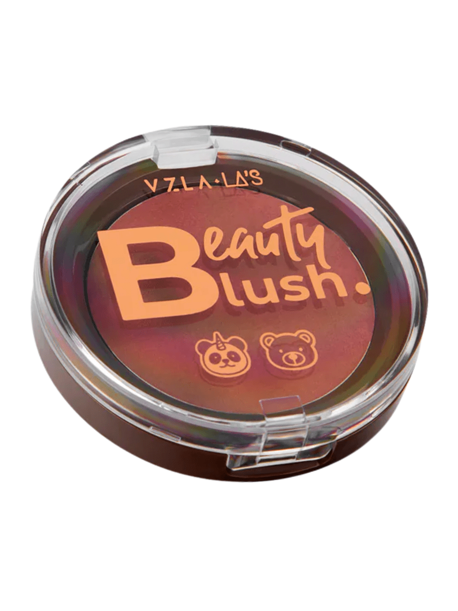  Blush Compacto Beauty Blush Red Mocha Vizzela + La's - Tom Marrom Avermelhado