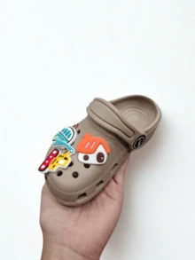 Chinelo Infantil Estilo Babuche Corfly Leve 100% EVA Broches - Bege - Visão 4