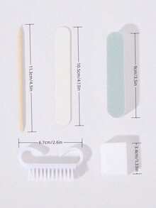 1pack ,Manicure And Pedicure Set, Mini Nail File And Orange Nail Stick Set, Double-Sided Nail File, Wooden Cuticle Pusher, Nail Cleaning Tools, Nail Stick, Nail Art Brush,Nail Tech Supplies For DIY Nail Polishing Care