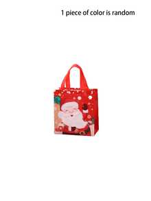 1 Stück Weihnachts-Leinwand-Geschenktasche, Weihnachts-Einkaufstasche, Tragetasche, Geschenkdekorationstasche, Weihnachtsparty-Geschenkverpackungstasche, Weihnachts-Verpackungszubehör