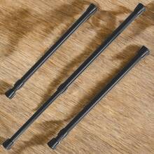 2pcs Modern Adjustable Tension Curtain Rods - Heavy Duty Expandable Rod, No Drill Tension Rod, Suitable For Shower, Closet, Window, Towel Rack - Steel And Plastic Home Decor Christmas Decor - Black - View 2