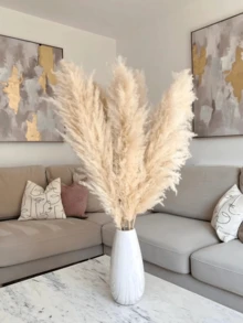 10/15/20 Bunches 39 Inch Tall Fluffy Natural Pampas Grass Bundles - Bohemian Farmhouse Wedding Arch & Home Decor, Christmas/Valentine's DIY Vase Filler, Living Room/Bedroom/Party Decoration, Floral Arrangement, Gift Wrapping, Shedless (Container Not Included) - Multicolor - View 7