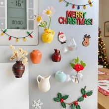 1/3/4/5/8件迷你陶瓷/玻璃小花瓶冰箱贴,冰箱装饰,冰箱贴,冰箱贴。部分订单可获赠小礼品。复古微型白瓷花瓶模型,冰箱装饰,冰箱贴,陶瓷装饰花瓶插花,微景观装饰,手工迷你花瓶冰箱贴 - 白色 - 查看 2