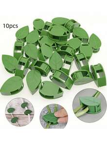 1 peça/2 peças Dispositivo de Fixação de Roupão em Forma de Folha Verde, Artesanato de Parede para Escalada de Plantas Verdes, Clipe de Fixação de Videira de Melancia, Dispositivo de Fixação de Plantas Verdes Sem Rastro, Estrutura de Suporte de Tração, Adequado para Decoração de Jardim Interno e Externo