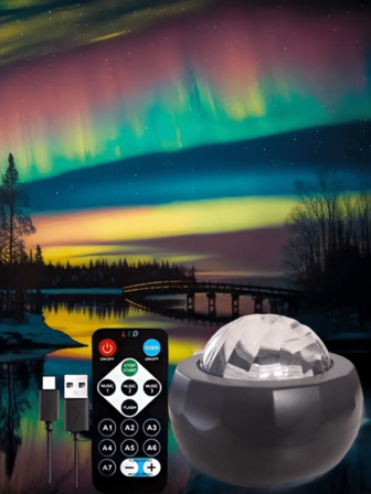 1 PC 1 Northern Lights Projection Night Light, LED Light Strip, USB Plug, With Remote Control, Suitable For Bedroom Night Light Projection, Indoor Atmosphere Ceiling Decoration, Halloween, Travel, Party Camping Atmosphere Projector