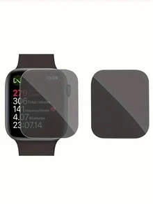 2pcs Anti-Peeping New 10th Gen Screen Protector, Applicable Toh Ultra/SE/8/7/6/5/4/3/2/1/10/11, 38/40/41/42/44/45/49/46mm, 3D Full Coverage Watch Film, Anti-Peeping Film - Black - View 22