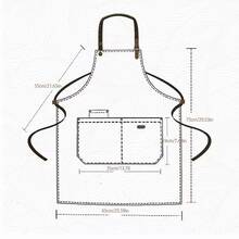 1pc Durable Waterproof Canvas Apron For Chef, Suitable For Restaurant, Hotel, Bakery, Salon, Nail Salon, Gardening, Household Cleaning, BBQ, Hairstylist