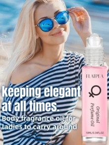 10ml/0.34fl.Oz 女士香氛油，荔枝、玫瑰、广藿香、麝香香型，不含酒精，旅行装，是送给女性的理想礼物 - 多個 - 查看 2
