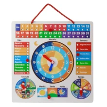 Brinquedo Educativo Calendário Didático De Rotina Criança - Multicolorido - Visão 1