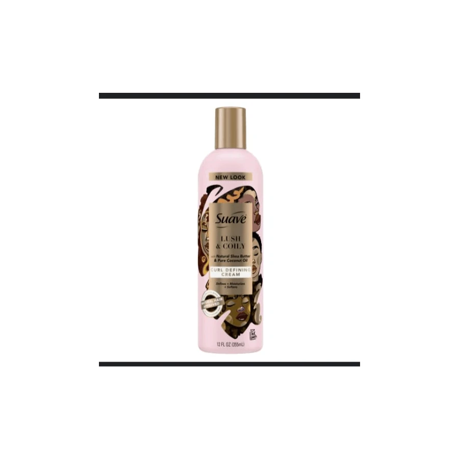 Suave Professionals For Natural Hair Shea Butter And Coconut Oil For Wavy To Curly Hair Paraben-Free And Dye-Free Hair Cream, 12 Oz - 白色 - 查看 1