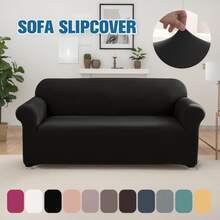 Ensemble de housses élastiques pour canapé, housses de meubles en spandex pour canapé, causeuse, fauteuil, anti-froissage, protecteur de meubles (gris clair, lait) Housse de canapé super extensible - Housse de canapé en spandex douce et antidérapante