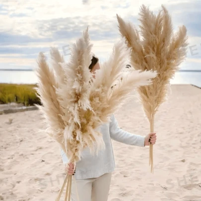 10/15/20 knippen 39 tum höga fluffiga naturliga pampasgräsbuntar - Bohemisk bondgårdsbröllopsbåge och heminredning, jul/alla hjärtans dag gör-det-själv vasfyllning, vardagsrum/sovrum/festdekoration, blomsterarrangemang, presentinslagning, utan skjul (behållare ingår ej)