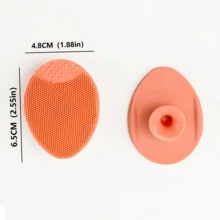 1pc Silicone Face Cleansing Brush & Exfoliating Cream, For Deep Cleansing, Soft Bristles, Blackhead & Acne Pore Care, Silicone Face & Hair Brush, Comfortable & Soft, Massages Scalp, Cleans Dirt, Baby-Grade Material, Skin Care, Beauty, Pore Brush, Face Scrubber, Face Wash, Face Cleanser - Multicolor - View 12