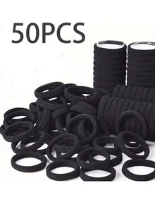 50 pièces/100 pièces Élastiques à cheveux sans couture pour boucles de cheveux, sans dommage pour les cheveux, pour attacher les cheveux, haute élasticité, élastiques, accessoires colorés pour cheveux, pas trop serrés