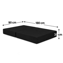 Sofá Cama Modular Convertible 1 MODULO – Sillón Beige Reconfigurable en Diferentes Posiciones, Cama Grande o Sofá Compacto – Fundas Lavables ENTRENUDOS -NEGRO - Negro - Ver 6