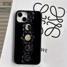 Fundas y carcasas protectoras para teléfono con diseño de flores y bolas negras, con orificios grandes. Compatibles con phone 16 Pro Max, 16, 15 Pro, 14, 14 Plus/14 Pro Max, 13, 13 Pro, 12 Pro, 11/11 Pro. Regalos para cumpleaños y festividades - Blanco - Ver 3