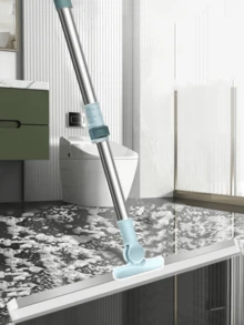 1pc Telescopic Floor Squeegee + Floor Brush Magic Broom, Household Scraper, Bathroom Squeegee, Large Size Floor Scraper, Suitable For Indoor Cleaning, Glass, Hair, Fine Dust, Liquid, Smooth Floors - Multicolor - View 7