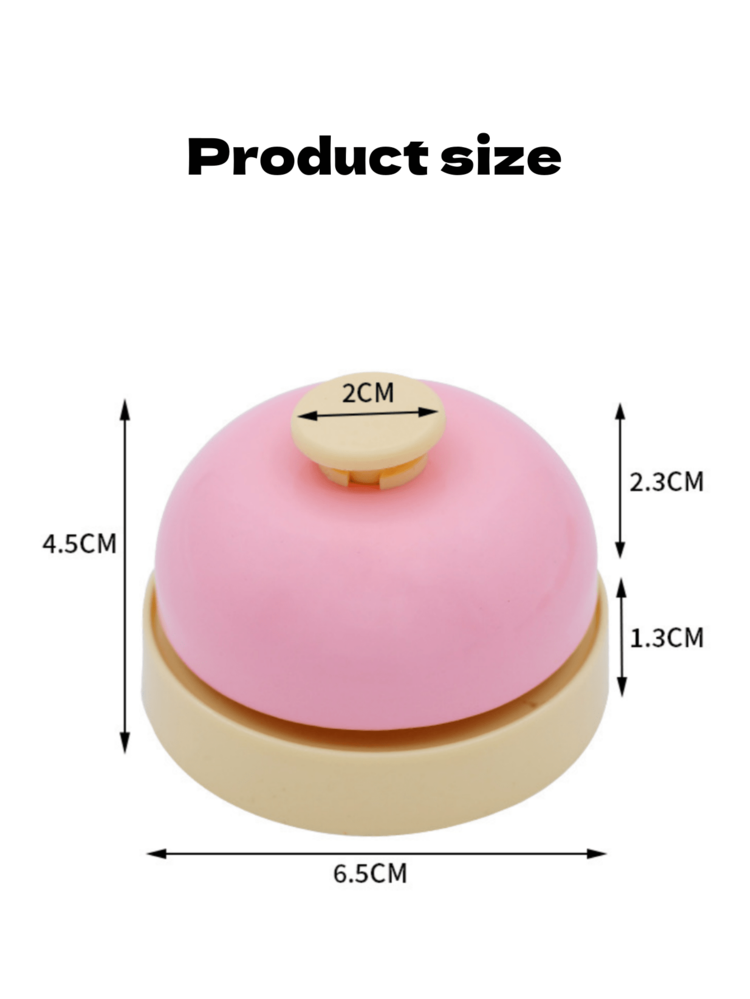 1pc Metal Buzzer Button, Calling Bell Buzzer Suitable For Front Desk Serving Bell, Pet Puzzle Button - Pink - View 3