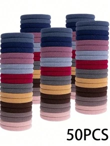 50 pièces/100 pièces Élastiques à cheveux sans couture pour boucles de cheveux, sans dommage pour les cheveux, pour attacher les cheveux, haute élasticité, élastiques, accessoires colorés pour cheveux, pas trop serrés