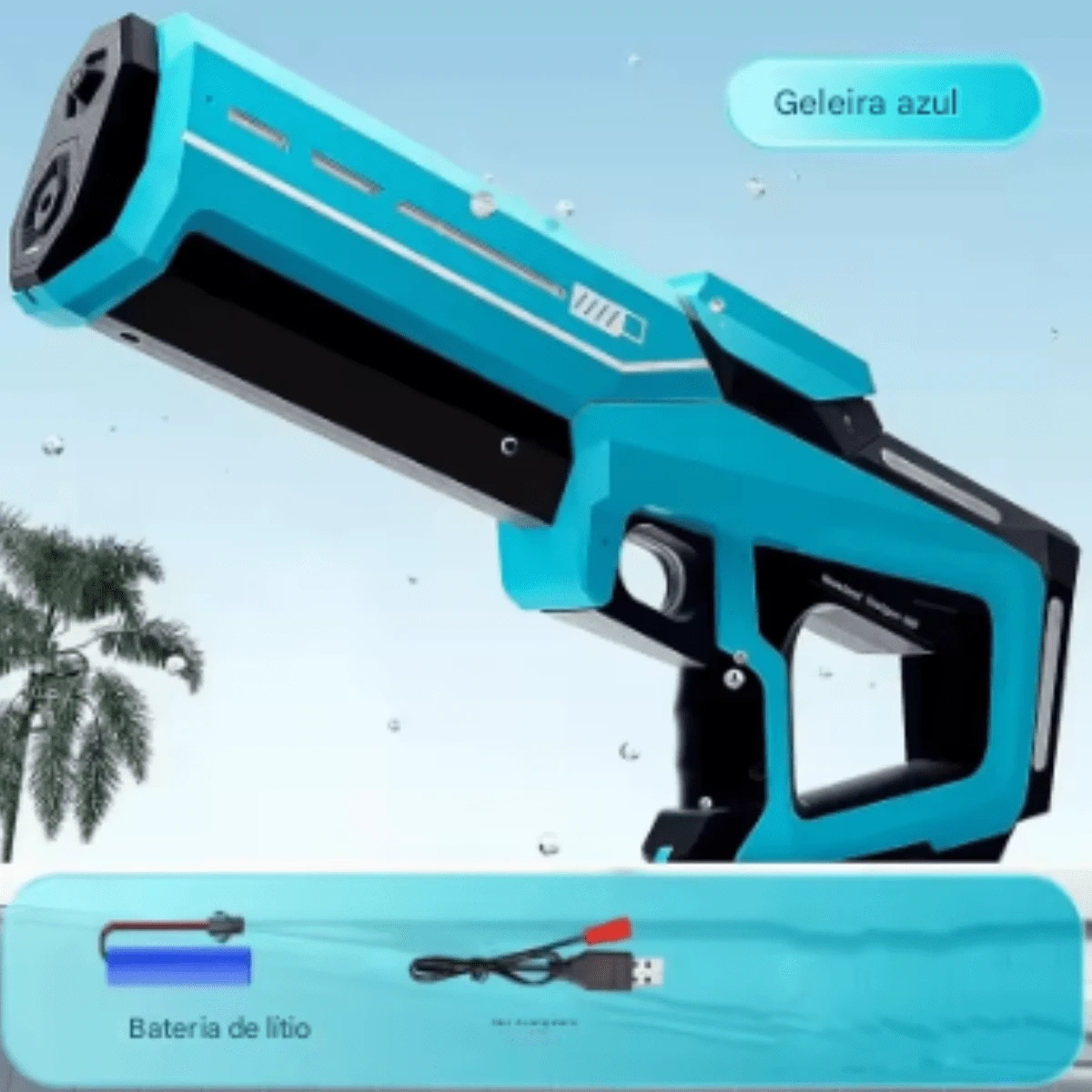 Electric Automatic Water Gun With 5 Meter Pressure Launcher - Màu xanh lam - Xem 1
