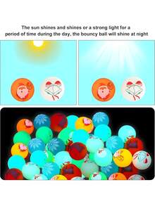 12 Pcs-Christmas Glow Bouncy Balls Glow,Christmas Decoration,In The Dark Bouncing Balls,Rubber Bounce Ball,Bell/Snowman/Santa Claus/Reindeer/Green Dot/Snowflake Pattern,Christmas Ornaments For Tree,Christmas Tree Topper,Bulk Birthday Party Game Gifts Stocking Stuffers Party Favors,Christmas Gifts, Party Decoration Small Presents,Christmas Decoration 2025