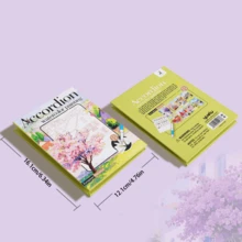 كتاب رسم مائي أكورديون، كتاب تلوين للكبار، كتاب رسم DIY، دفتر رسم مائي، مع فرشاة رسم واحدة مرفقة