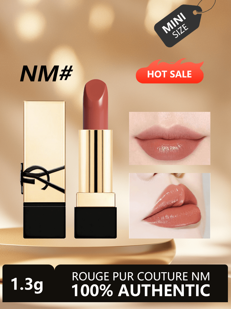 YSL YVES SAINT LAURENT ROUGE PUR COUTURE NM | 1.3g Mini Size, Rich Pigment & Satin-Smooth Finish, Ysl