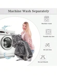 Sherpa Sleeve & Giant Pocket Thick Flannel Wearable Blanket Hoodie - Unisex Hooded Blanket Sweatshirt Gift, Warm & Cozy Oversized Blanket Hoodie, Couples, Sisters, Home Use