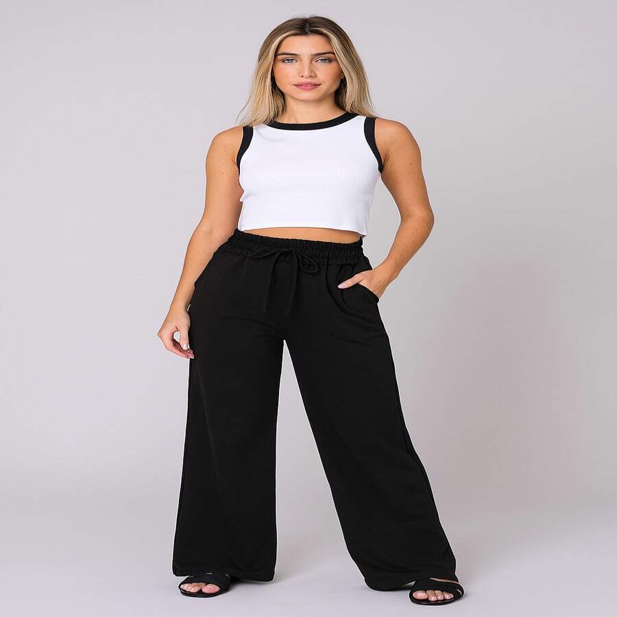 Conjunto Marfim A Cara da Nova Estação! O Bicolor que Está Dominando a Moda! - Preto - Visão 1