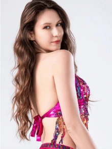 Carnival Sequin Tassel Costume Set, Belly Dance Outfit, Sequin Singer Backless Street Bar Outfit, Bohemian Style, Retro Style, Suitable For Festivals, Parties, Nightclubs, Beaches, Exotic Style Clothing Decoration - Multicolor - View 15