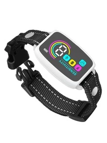 可充电智能防吠狗项圈，4 种模式组合，彩色屏幕，8 种可调节灵敏度等级（蜂鸣、振动和电击），适用于小型、中型和大型犬，防吠训练用品