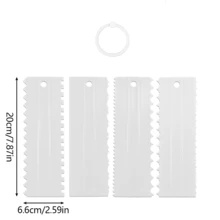 奶油刮刀 DIY 梳子 双面蛋糕刮刀 奶油刮刀 烘焙工具 - 彩色 - 查看 10